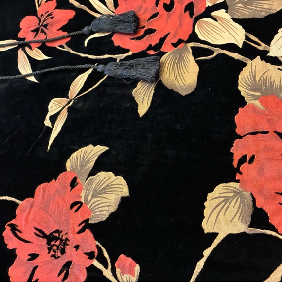 Velvet Floral Bell Sleeve Dress - Picture 2 of 3